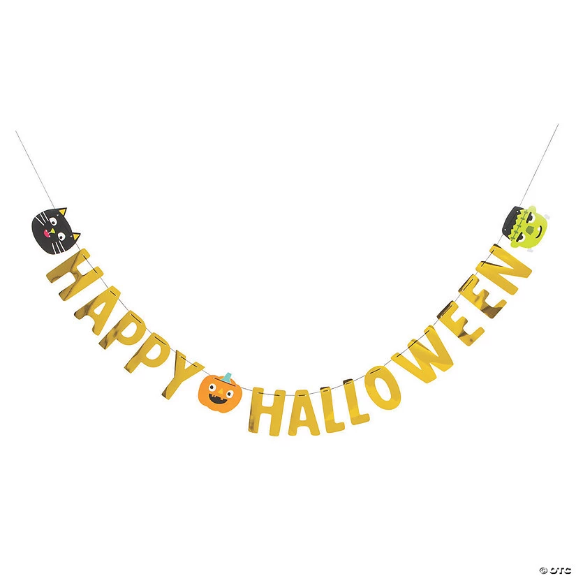 Ghoul Gang Banner Happy Halloween Decoration 3 Ghoul Gang Banner Happy Halloween Decoration