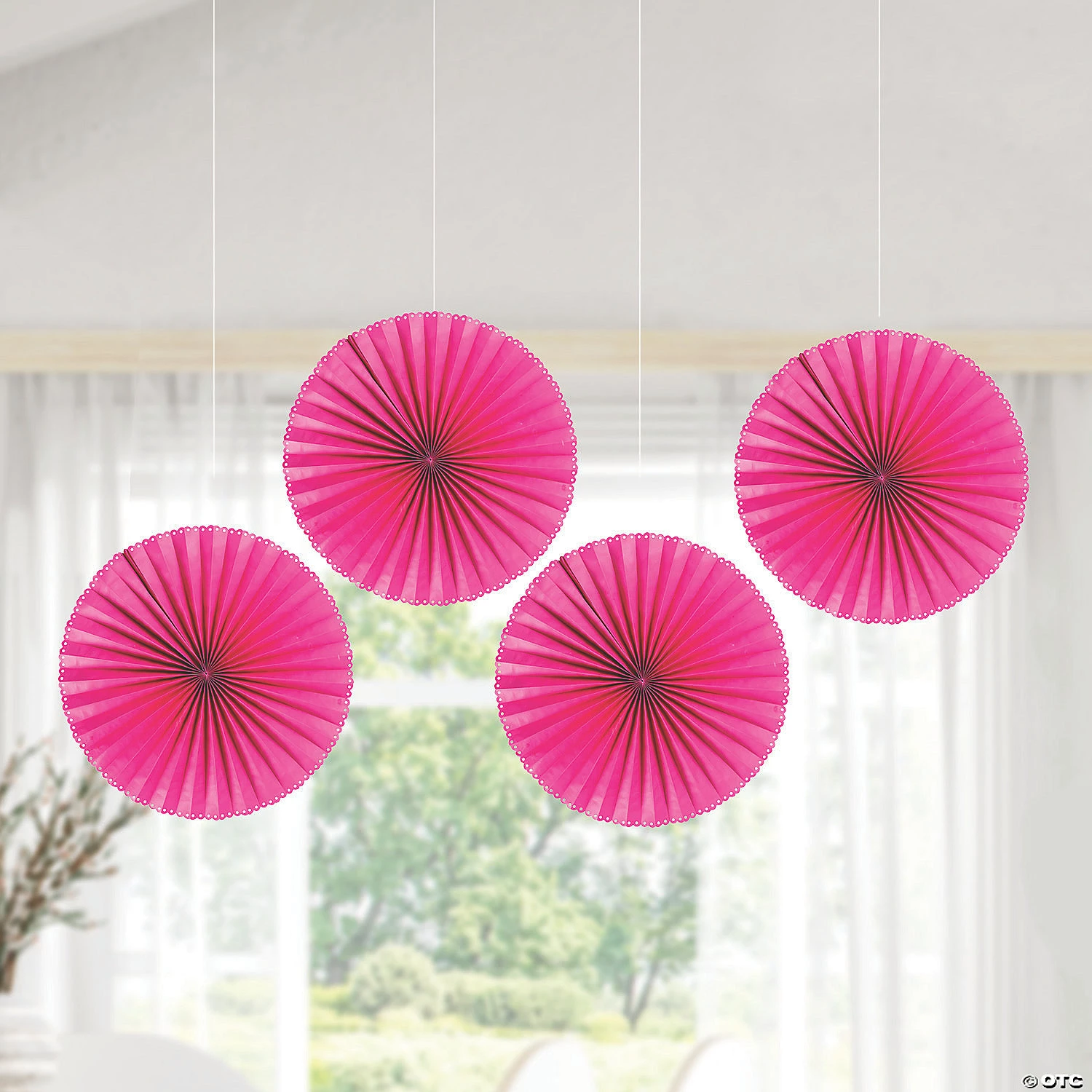 Giant Hanging Paper Fans - 6 Pc. 5 Giant Hanging Paper Fans - 6 Pc. - Image 3