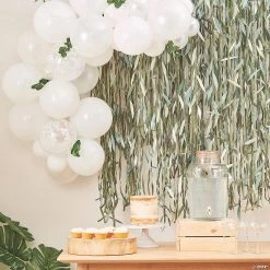 Ginger Ray White Balloon Arch with Eucalyptus Sprigs - 52 Pc.