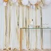 Ginger Ray White, Cream & Gold Fringe Crepe Paper Streamer Backdrop -Party Decorations Sales Shop ginger ray white cream and gold fringe crepe paper streamer backdrop13959120