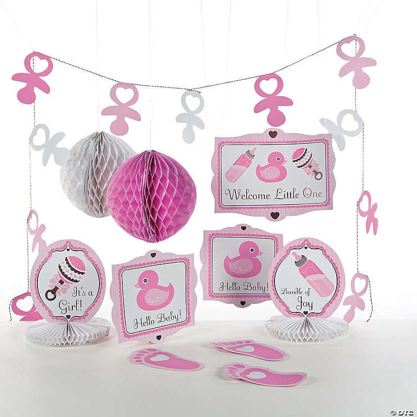 Girl's Baby Shower Decorating Kit - 10 Pc. 3 Girl's Baby Shower Decorating Kit - 10 Pc.