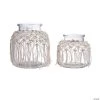 Glass Vase Set with Macramé Trim - 2 Pc. 1 Glass Vase Set with Macramé Trim - 2 Pc. -Party Decorations Sales Shop glass vase set with macram trim 2 pc 13936221