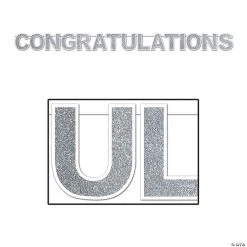 Glitter Congratulations Garland Banner