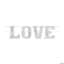 Glitter Love Garland Banner