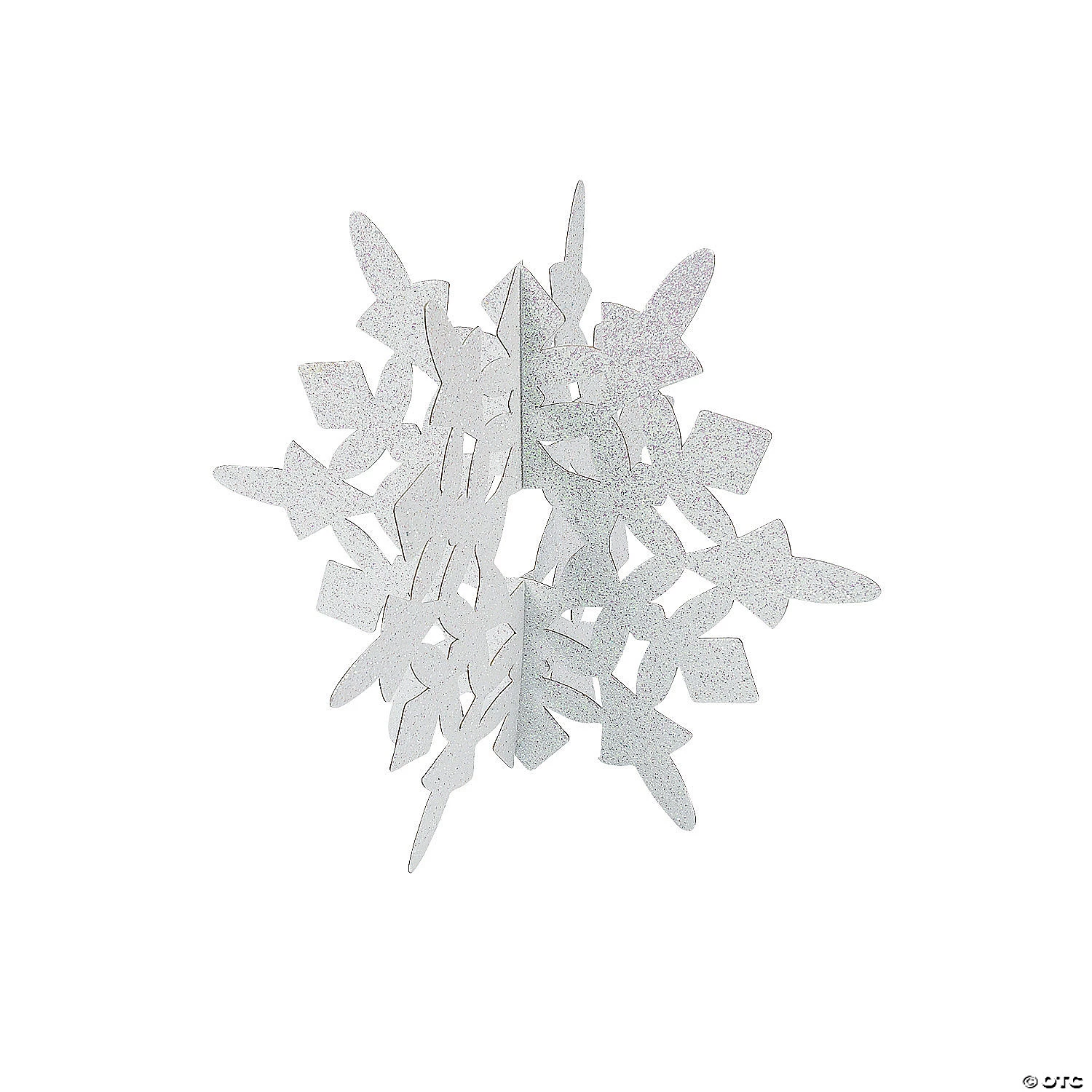 Glitter Snowflake Centerpieces - 2 Pc. 3 Glitter Snowflake Centerpieces - 2 Pc.