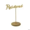 Gold Calligraphy Reserved Table Signs - 6 Pc. 1 Gold Calligraphy Reserved Table Signs - 6 Pc. -Party Decorations Sales Shop gold calligraphy reserved table signs 6 pc 13773149