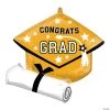 School Color Congrats Grad Diploma & Cap 25" Mylar Balloon -Party Decorations Sales Shop gold congrats grad diploma and cap 25 mylar balloon14190247