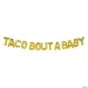 Gold Fiesta Taco Bout A Baby 9 ft Mylar Balloon Banner - 14 Pc. -Party Decorations Sales Shop gold fiesta taco bout a baby 9 ft mylar balloon banner 14 pc 13833051