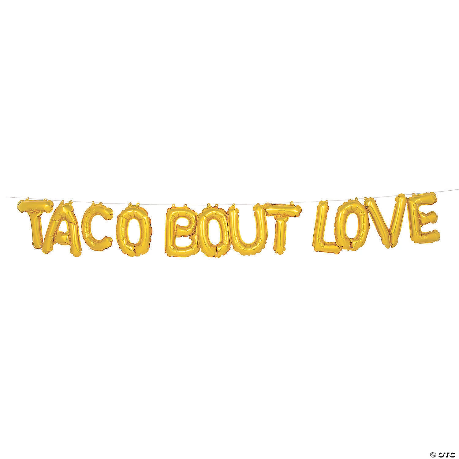 Gold Fiesta Taco Bout Love Mylar Balloon Banner - 15 Pc. 3 Gold Fiesta Taco Bout Love Mylar Balloon Banner - 15 Pc.