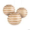 Striped Paper Lanternss - 6 Pc.