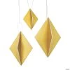 Gold Glitter Diamond Hanging Decorations - 4 Pc. -Party Decorations Sales Shop gold glitter diamond hanging decorations 4 pc 13948197