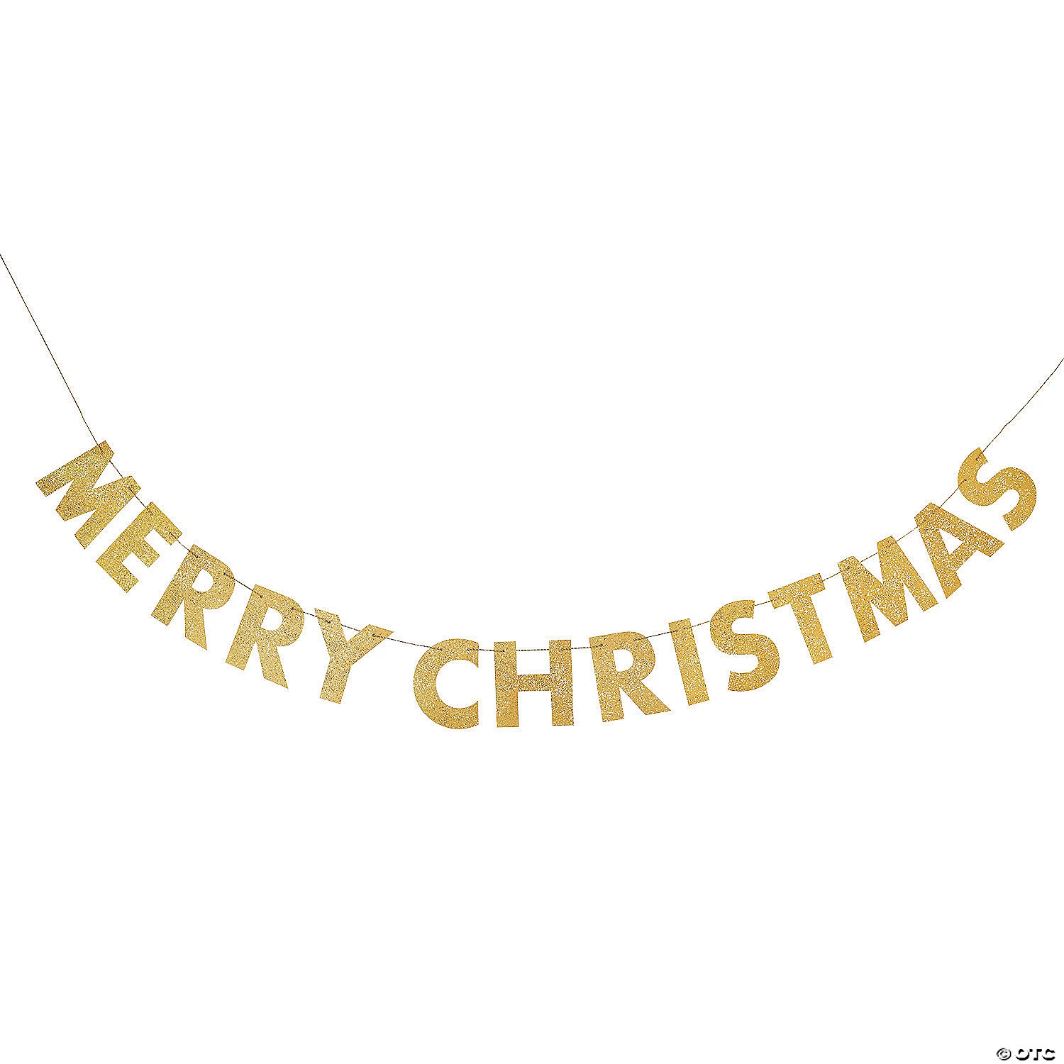 Gold Glitter Merry Christmas Garland 4 Gold Glitter Merry Christmas Garland - Image 2