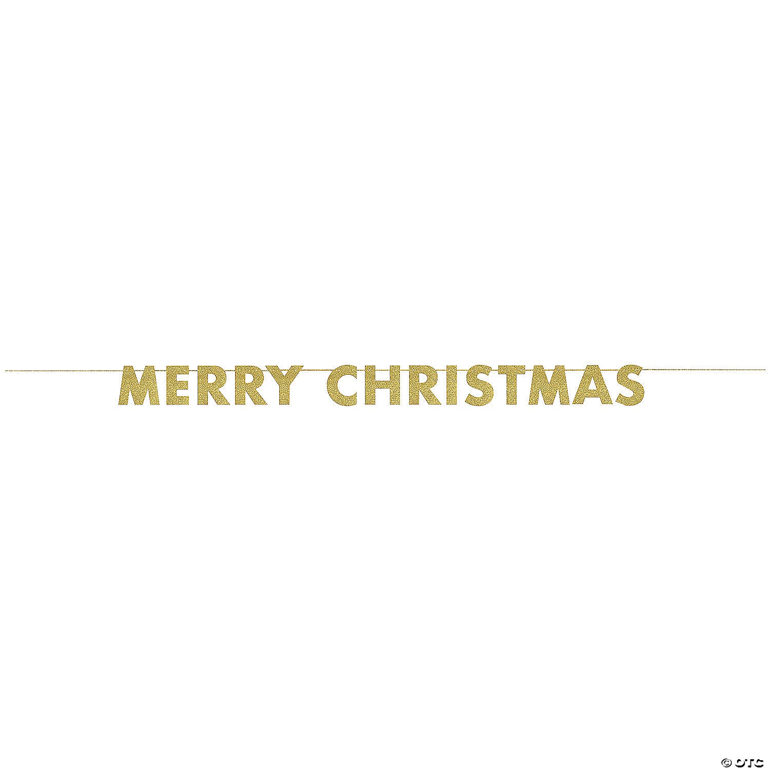 Gold Glitter Merry Christmas Garland 3 Gold Glitter Merry Christmas Garland