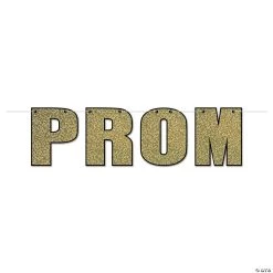 Gold Glitter Prom Banner