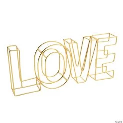 Gold Love Wire Table Décor Sign
