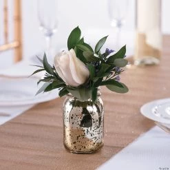 Gold Mercury Mason Jars - 12 Pc. -Party Decorations Sales Shop gold mercury mason jars 12 pc 13759764 a04