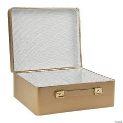 Gold Mini Suitcase Centerpiece -Party Decorations Sales Shop gold mini suitcase centerpiece13737196 a01