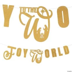 Gold Nativity Garland