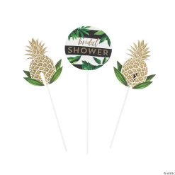 Gold Pineapple Bridal Shower Centerpiece Sticks Set - 3 Pc.