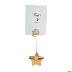 Gold Star Place Card Holders - 12 Pc.