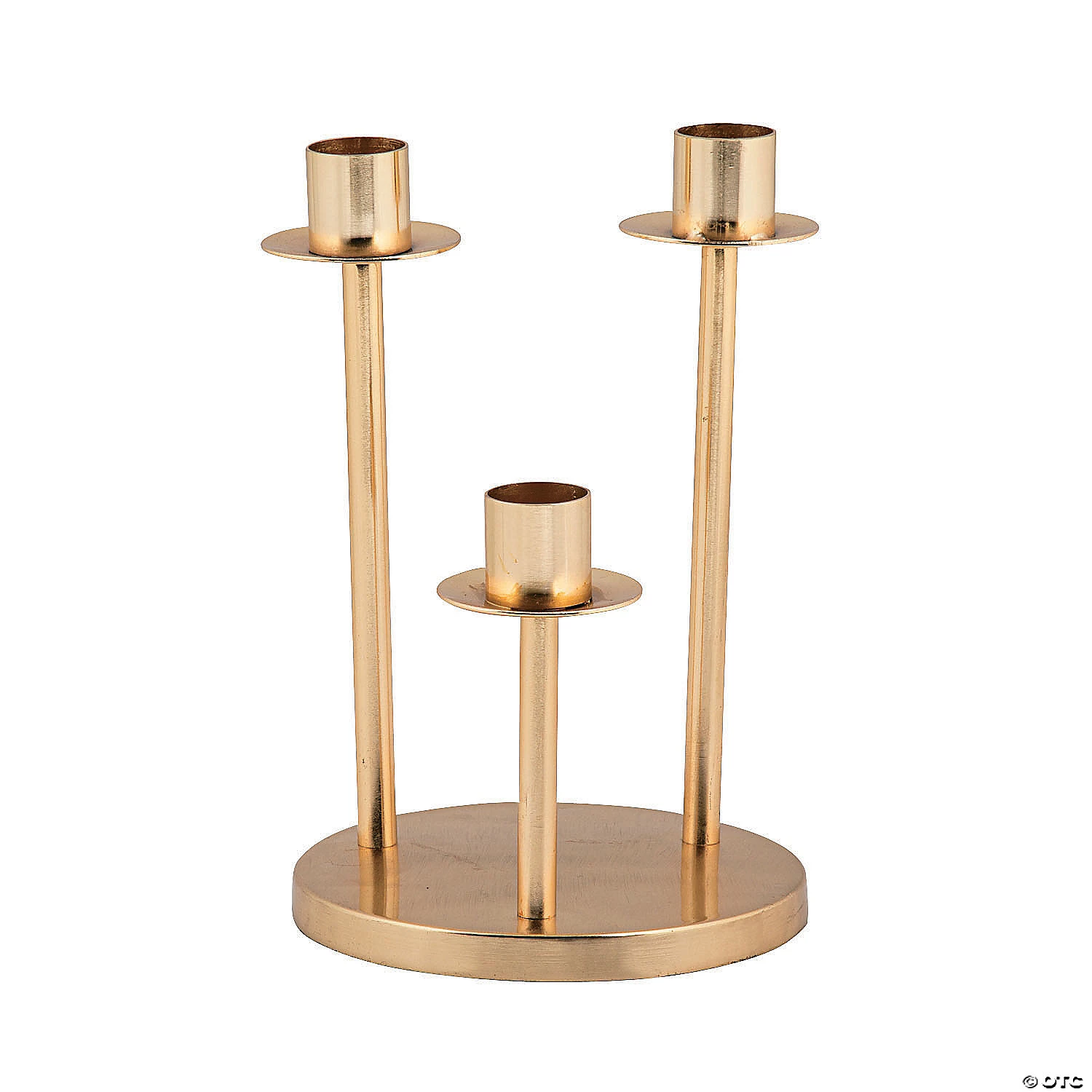 Gold Three-Arm Candelabra 3 Gold Three-Arm Candelabra