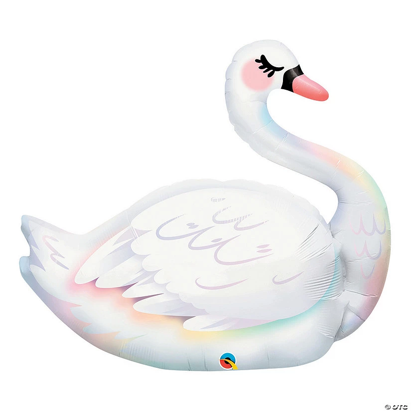 Graceful Swan 35" Mylar Balloon 3 Graceful Swan 35" Mylar Balloon