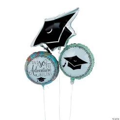 Grad Adventure 25" x 15 1/2" - 18" diam. Mylar Balloon Set - 3 Pc.