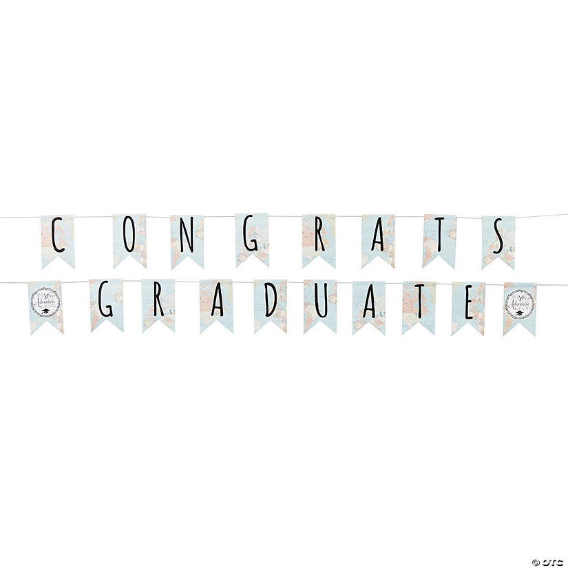 Grad Adventure Pennant Banner - 2 Pc. 3 Grad Adventure Pennant Banner - 2 Pc.