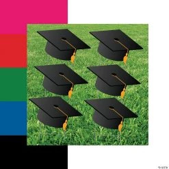Grad Cap Yard Signs - 6 Pc.