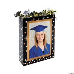 Graduate Foil Spray Photo Centerpieces - 3 Pc.