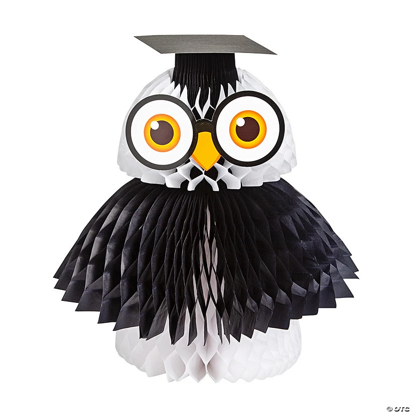 Graduate Owl Honeycomb Centerpieces - 3 Pc. 3 Graduate Owl Honeycomb Centerpieces - 3 Pc.