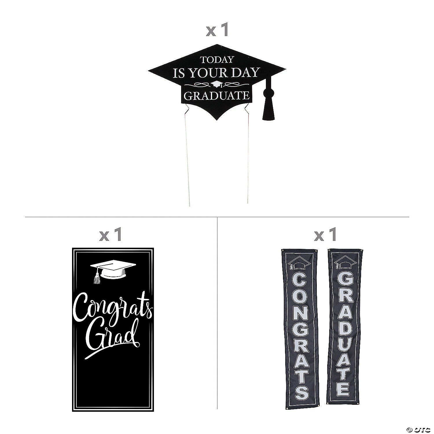 Graduate Porch Decorating Kit - 4 Pc. 4 Graduate Porch Decorating Kit - 4 Pc. - Image 2