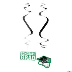 Graduation Hanging Swirl Decorations - 30 Pc.