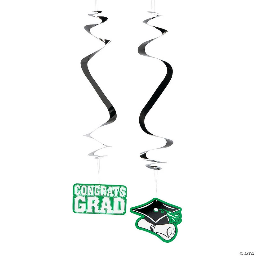 Graduation Hanging Swirl Decorations - 30 Pc. 3 Graduation Hanging Swirl Decorations - 30 Pc.