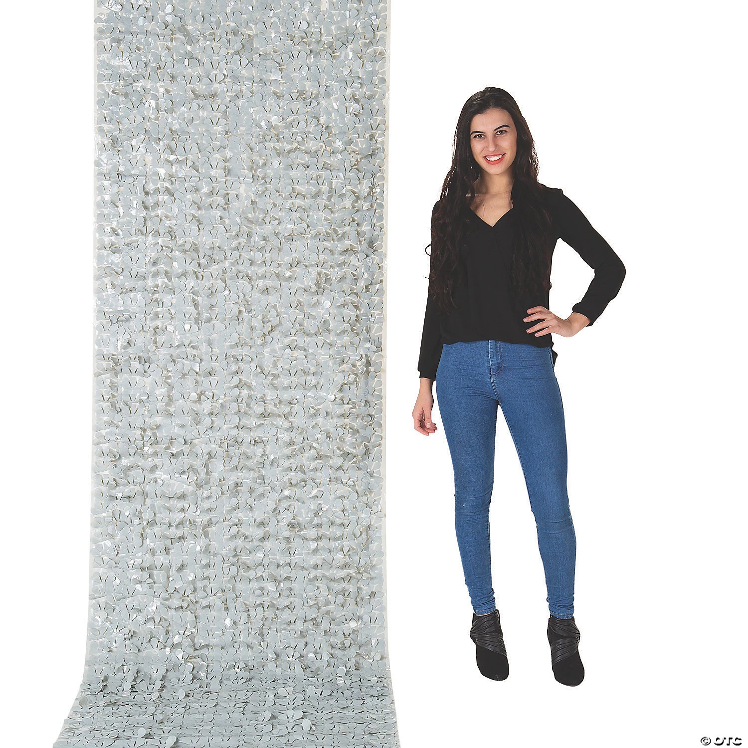 Grey Floral Sheeting Backdrop 4 Grey Floral Sheeting Backdrop - Image 2