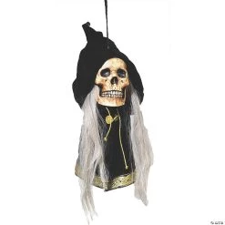 Grim Deluxe Hanging Skull Halloween Decoration