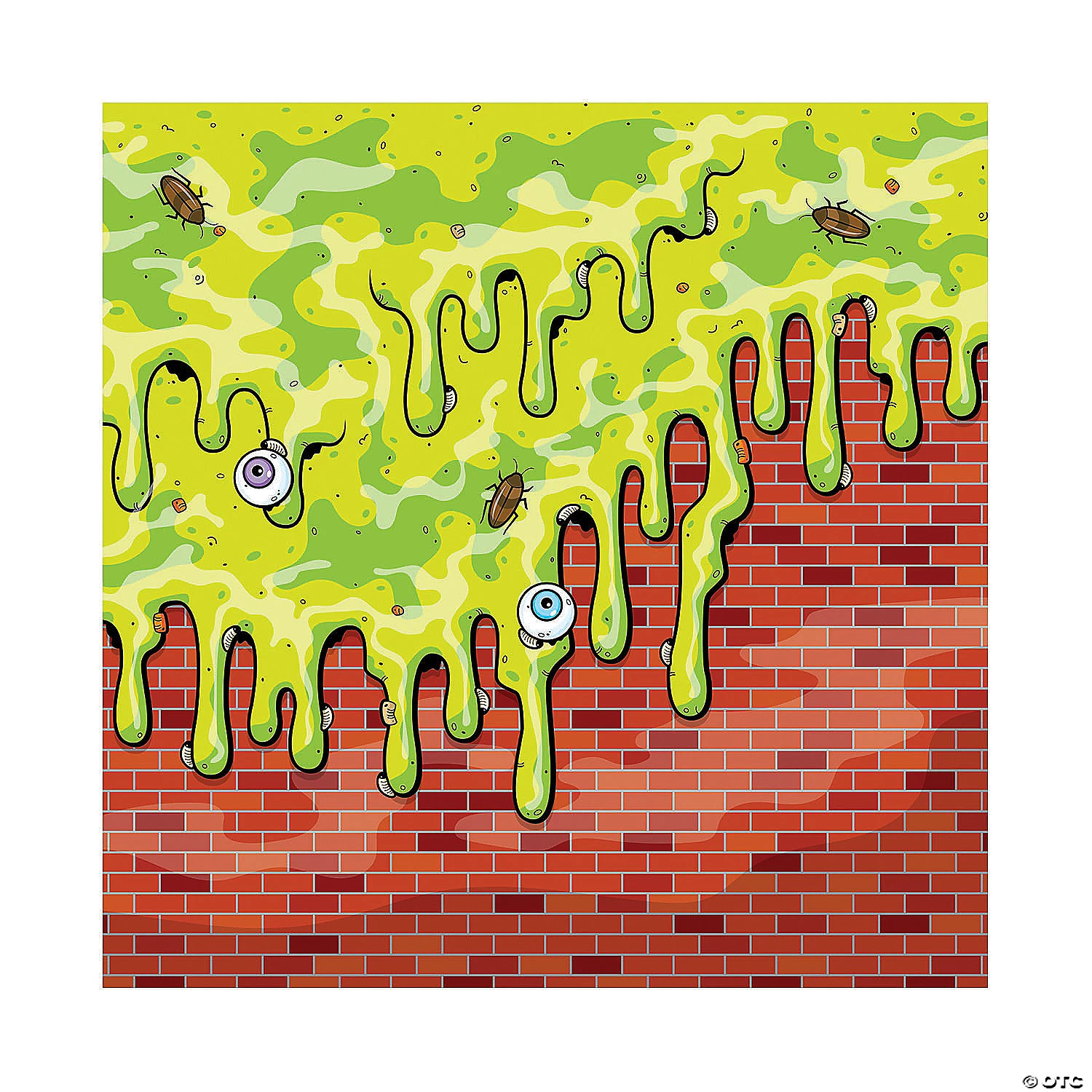 Gross Slime Plastic Backdrop - 3 Pc. 3 Gross Slime Plastic Backdrop - 3 Pc.