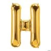 H Gold Letter 34" Mylar Balloon -Party Decorations Sales Shop h gold letter 34 mylar balloon13930297