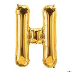 H Gold Letter 34" Mylar Balloon