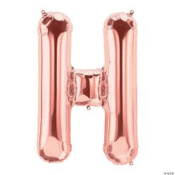 H Rose Gold Letter 34" Mylar Balloon