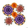 Halloween Hanging Fans - 6 Pc. -Party Decorations Sales Shop halloween hanging fans 6 pc 13981396
