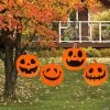 Halloween Jack-o-Lantern Yard Stakes - 4 Pc. -Party Decorations Sales Shop halloween jack o lantern yard stakes 4 pc 13981382