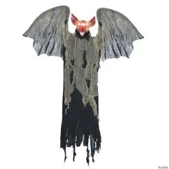 Hanging Bat with Wings Halloween Decoration