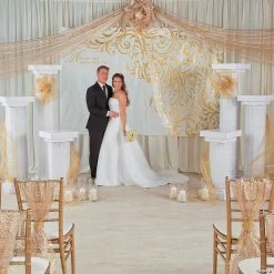 Happily Ever After Wedding Backdrop Banner - 2 Pc. -Party Decorations Sales Shop happily ever after wedding backdrop banner 2 pc 13765477 a02