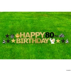 Happy 80th Birthday Yard Sign Kit