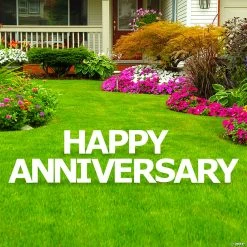 Happy Anniversary Letters Yard Sign
