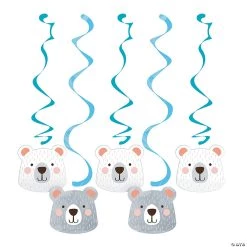 Happy Bear Hanging Swirl Decorations - 5 Pc.