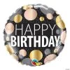 Happy Birthday Big Metallic Dots 18" Mylar Balloon -Party Decorations Sales Shop happy birthday big metallic dots 18 mylar balloon13993377