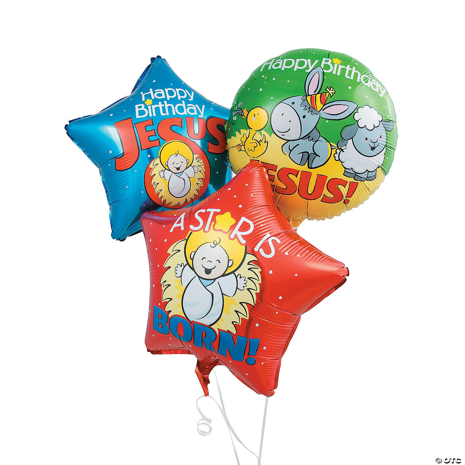 Happy Birthday Jesus 18" Mylar Balloons - 3 Pc. 3 Happy Birthday Jesus 18" Mylar Balloons - 3 Pc.