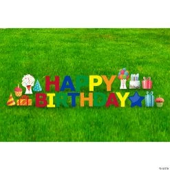 Happy Birthday Letter & Icon Yard Signs